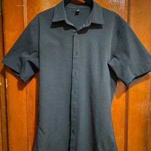 Medium Lululemon Black Airing Easy Short Sleeve Button-Up Shirt